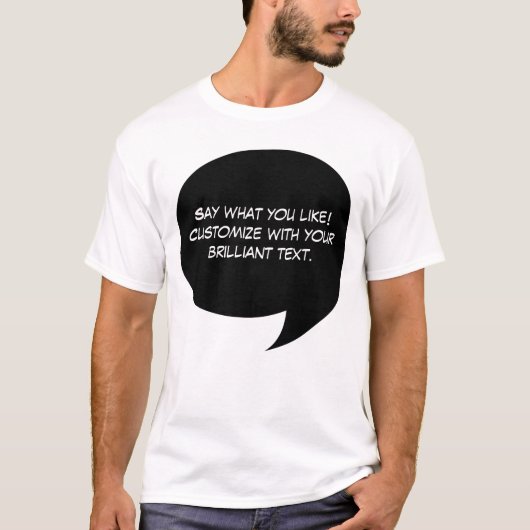 Aangepaste tekstkomsttekst t-shirt (Voorkant)