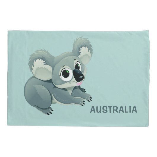 Aangepaste tekstkussens voor Cute Koala Kussensloop (Achterkant)