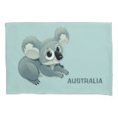 Aangepaste tekstkussens voor Cute Koala Kussensloop (Voorkant)