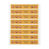 Aangepaste tekstlabels voor Halloween Pumpkins Omwikkelbaar Adreslabel (Vel)