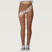 Aangepaste tekstLeggings - Brick Wall Leggings (Voorkant)