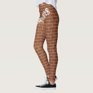 Aangepaste tekstLeggings - Brick Wall Leggings