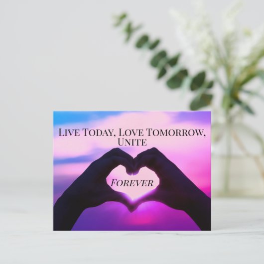 Aangepaste tekstliefhebbers Harde vorm Roze Sunset Briefkaart (Staand voorkant)