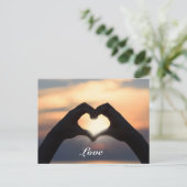 Aangepaste tekstliefhebbers - Heart Shape Twilight Briefkaart (Staand voorkant)