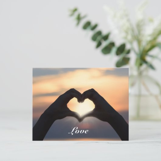 Aangepaste tekstliefhebbers - Heart Shape Twilight Briefkaart (Staand voorkant)