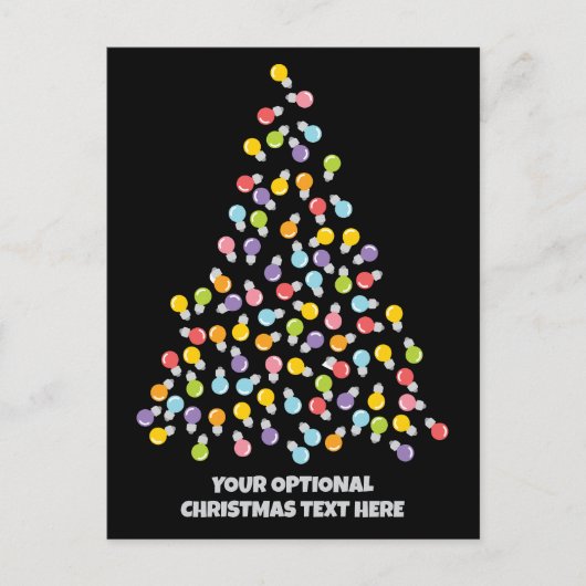 Aangepaste tekstlijst Kerstboom Feestdagenkaart (Voorkant)