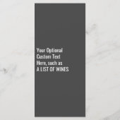 Aangepaste tekstmenu menu (Achterkant)