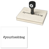 Aangepaste tekstminimalistische typemachine groot rubberstempel (Gestempeld)