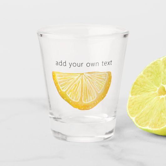 Aangepaste tekstmodule geïllustreerd shot glas (Voorkant)