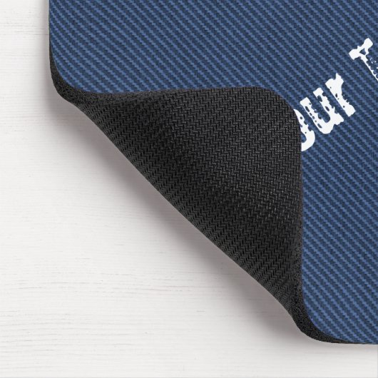 Aangepaste tekstMuismat - Blauw jans-ontwerp Muismat (Hoek)