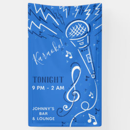 Aangepaste tekstmuziekmicrofoonbanner spandoek