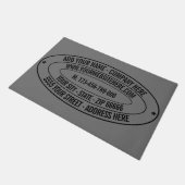 Aangepaste tekstnaam Adres Info Company Doormat Deurmat (Schuin)