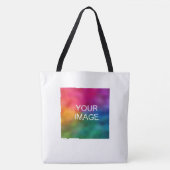 Aangepaste tekstnaam Afbeelding Foto Logo-schouder Tote Bag (Voorkant)