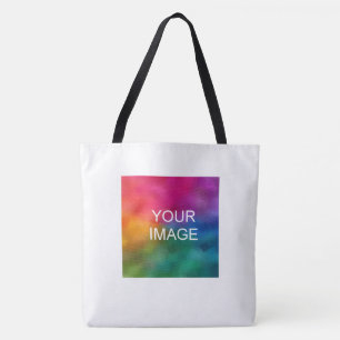 Aangepaste tekstnaam Afbeelding Foto Logo-schouder Tote Bag