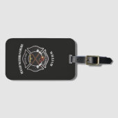 Aangepaste tekstnaam brandweer bagagelabel (Voorkant (horizontaal))