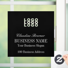 Aangepaste tekstnaam Business Window Cling Raamsticker