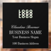 Aangepaste tekstnaam Business Window Cling Raamsticker (Vel 2)