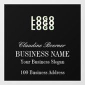 Aangepaste tekstnaam Business Window Cling Raamsticker (Vel)