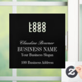 Aangepaste tekstnaam Business Window Cling Raamsticker (Huis)