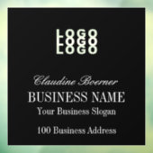 Aangepaste tekstnaam Business Window Cling Raamsticker (Vel 3)