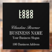 Aangepaste tekstnaam Business Window Cling Raamsticker (Vel 2)