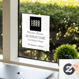 Aangepaste tekstnaam Business Window Cling Raamsticker