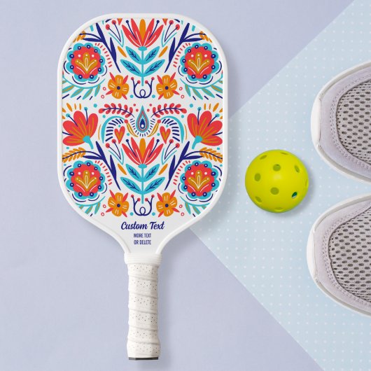 Aangepaste tekstnaam kleurrijk flesje van flesje pickleball paddle