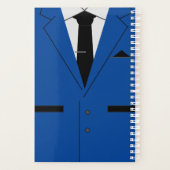Aangepaste tekstnaam Planner Blue Suit en Necktie (Achterkant)