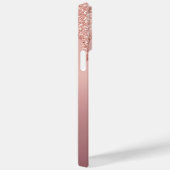 Aangepaste Tekstnaam Roos Gouden Glitter iPhone Ca Case-Mate iPhone Case (Achterkant / Rechts)