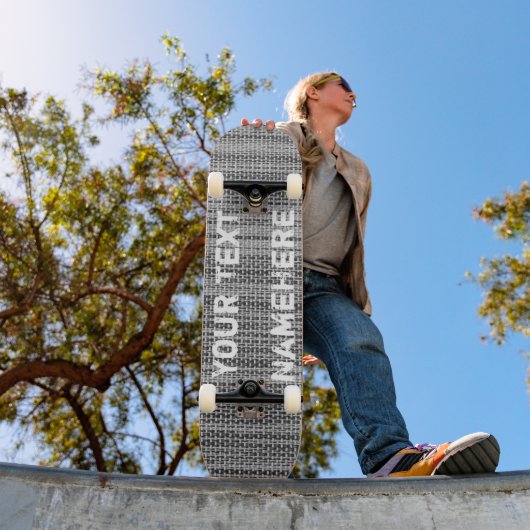 Aangepaste tekstnaam Skateboard voor grijze verbin (Buiten 1)