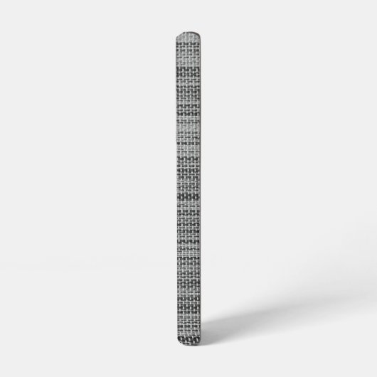 Aangepaste tekstnaam voor Faux Grey Fabric Samsung Galaxy Hoesje (Linkerkant)