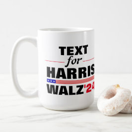 Aangepaste Tekstnaam voor Harris Walz 2024 Verkiez Koffiemok