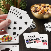 Aangepaste Tekstnaam voor Harris Walz 2024 Verkiez Pokerkaarten (Insitu)