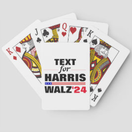Aangepaste Tekstnaam voor Harris Walz 2024 Verkiez Pokerkaarten