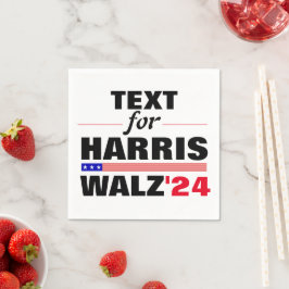 Aangepaste tekstnaam voor Harris Walz 2024-verkiez Servet
