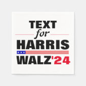 Aangepaste tekstnaam voor Harris Walz 2024-verkiez Servet (Voorkant)