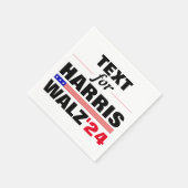 Aangepaste tekstnaam voor Harris Walz 2024-verkiez Servet (Hoek)