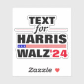 Aangepaste Tekstnaam voor Harris Walz 2024 Verkiez Sticker (Vel)