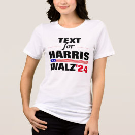 Aangepaste Tekstnaam voor Harris Walz 2024 Verkiez Tri-Blend Shirt