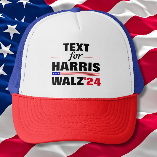 Aangepaste Tekstnaam voor Harris Walz 2024 Verkiez Trucker Pet