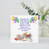 Aangepaste tekstpalloons en partijenvoedingsuitnod kaart (Staand voorkant)