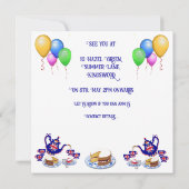 Aangepaste tekstpalloons en partijenvoedingsuitnod kaart (Achterkant)