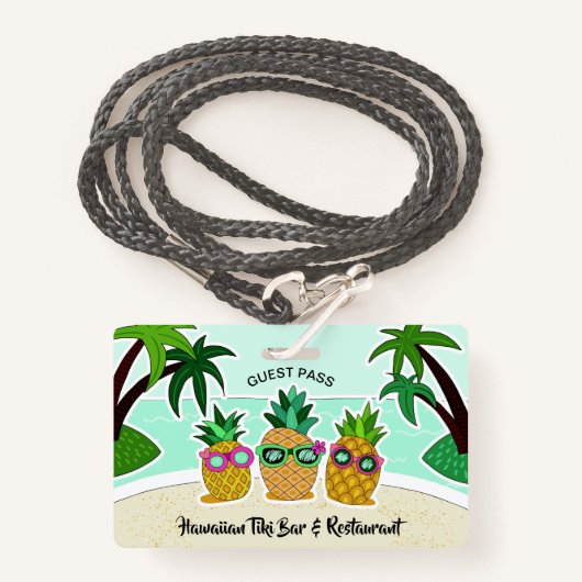 Aangepaste tekstpartijlogo's voor elke ananas badge (Voorkant met draagriem)