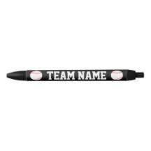 Aangepaste tekstpennen van het Baseball-team