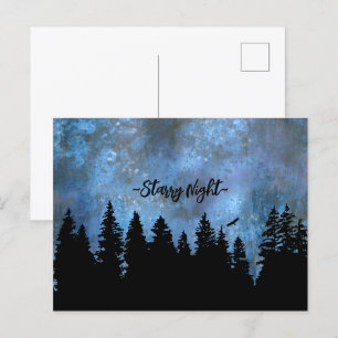 Aangepaste tekstpine bosnacht briefkaart