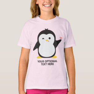 Aangepaste tekstpinguïn-shirten t-shirt