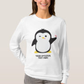 Aangepaste tekstpinguïn-shirten t-shirt (Voorkant)