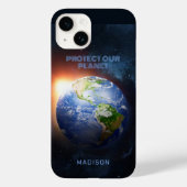 Aangepaste tekstplaneet Aarde Case-Mate iPhone Case (Achterkant)