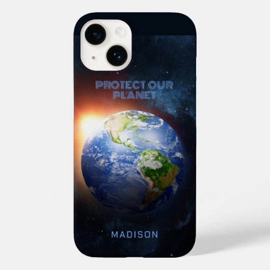 Aangepaste tekstplaneet Aarde Case-Mate iPhone Case (Achterkant)