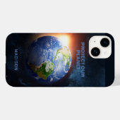 Aangepaste tekstplaneet Aarde Case-Mate iPhone Case (Achterkant (horizontaal))